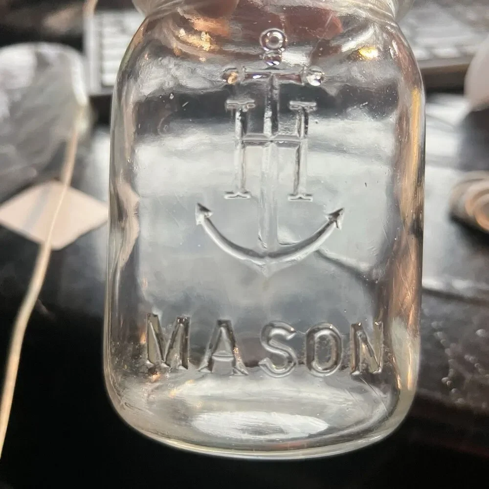 Collectible 1930s Anchor Hocking Pint Mason Jar